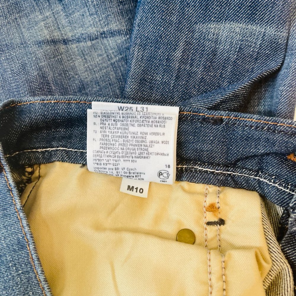 RARE Vintage Lee Works Denim Blue Jeans Women's Men's Size W25xL31 - Picture 10 of 10